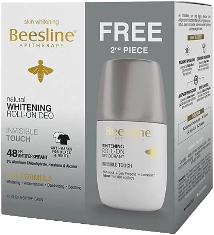 Beesline Whitening Roll On Deodorant - Invisible Touch White/Grey
